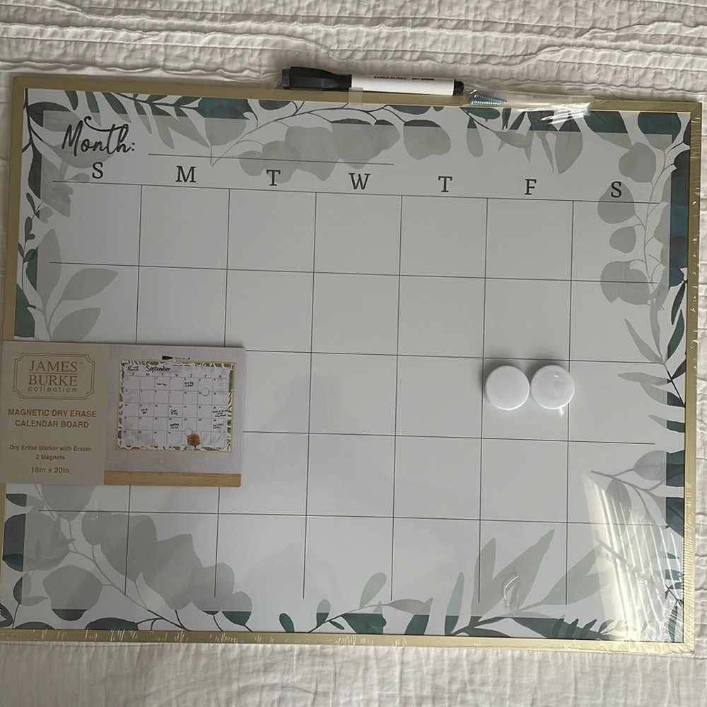 James Burke Collection Magnetic Dry Erase Calendar Board